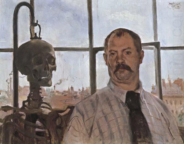Lovis Corinth Self-Portrait with Skeleton china oil painting image